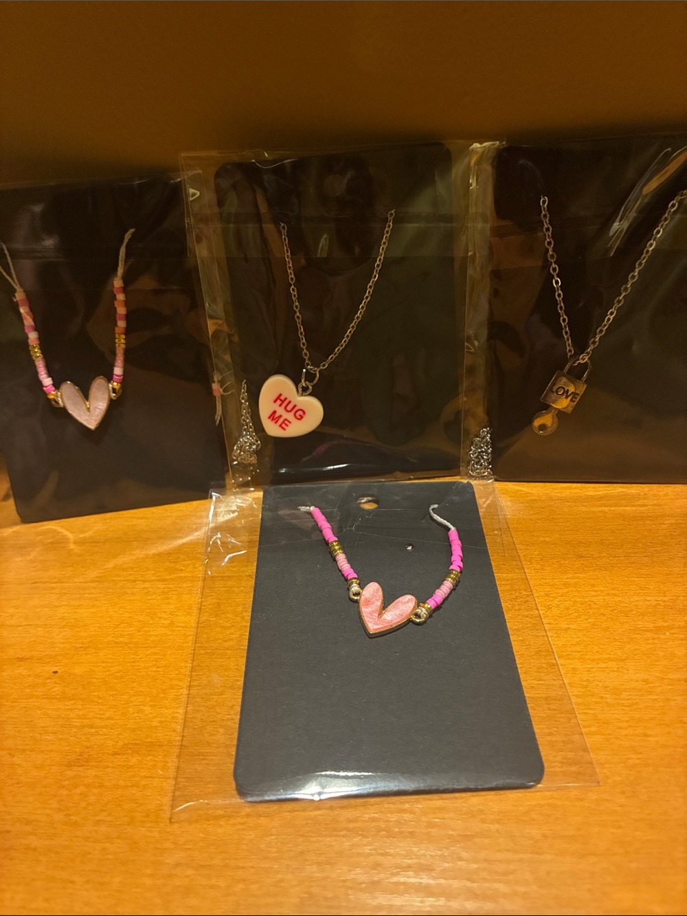 💗4 for $20💗-Pink Heart Beaded Necklace - Fashion Jewelry